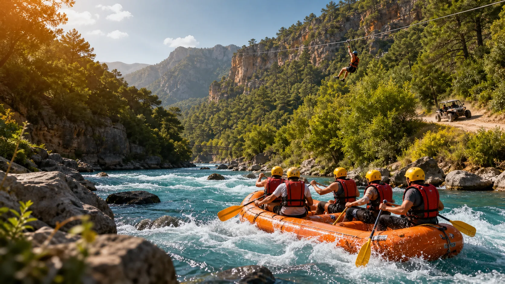 Rafting, buggy ve zipline aktiviteleriyle Köprülü Kanyon